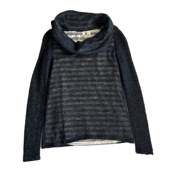 Anthropologie Moth Women’s Alpaca Wool Blend Two Layer Cowl Neck Sweater XS - Picture 3 of 12